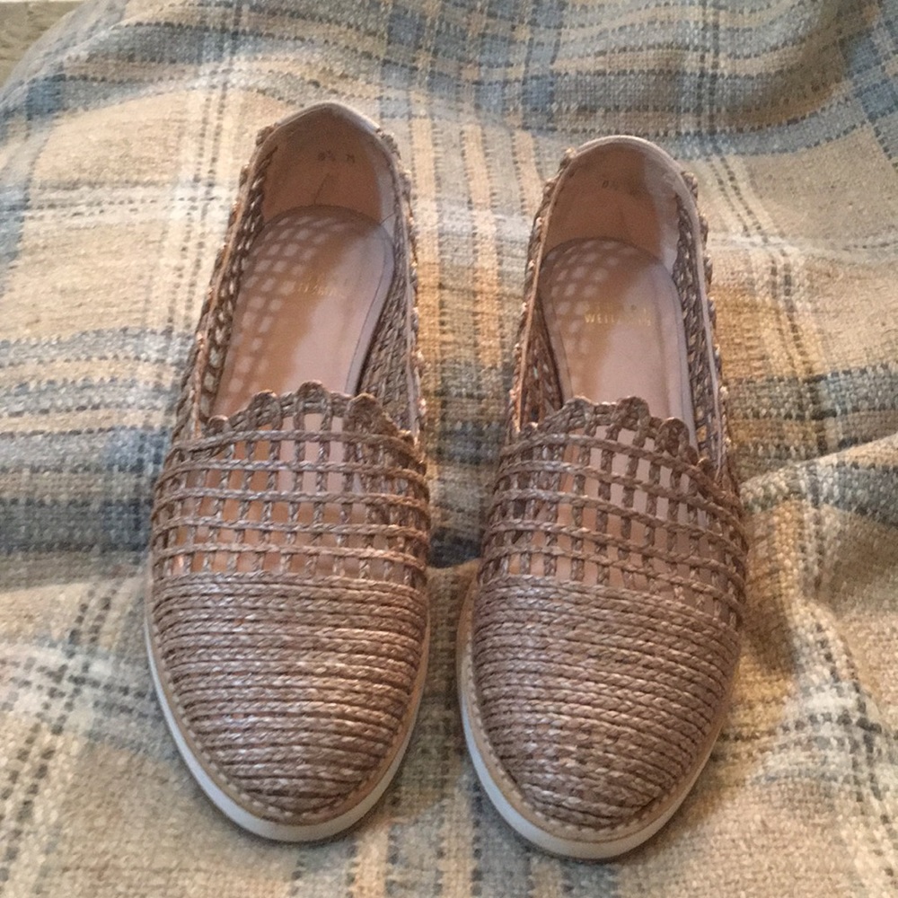 Stuart weitzman woven summer loafers